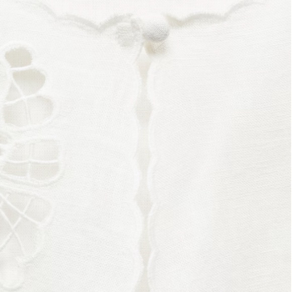 LINEN TOP WITH LACE DETAIL - Picture 2 of 5